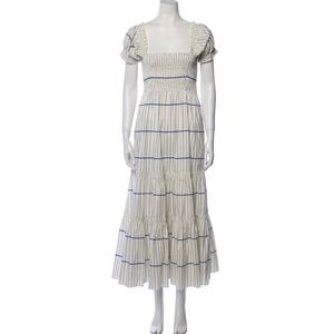 Tory Burch Smocked Maxi Dress